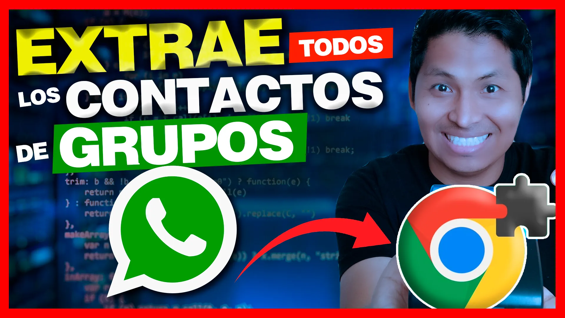 Extensión Chrome Extrae contactos de Grupos de WhatsApp